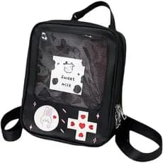 Mochila Ita fofa, estilo Gameboy, mochila 3 em 1, mochila Kawaii, mochila para exibir pins, mochila Ita, mochila fofa.