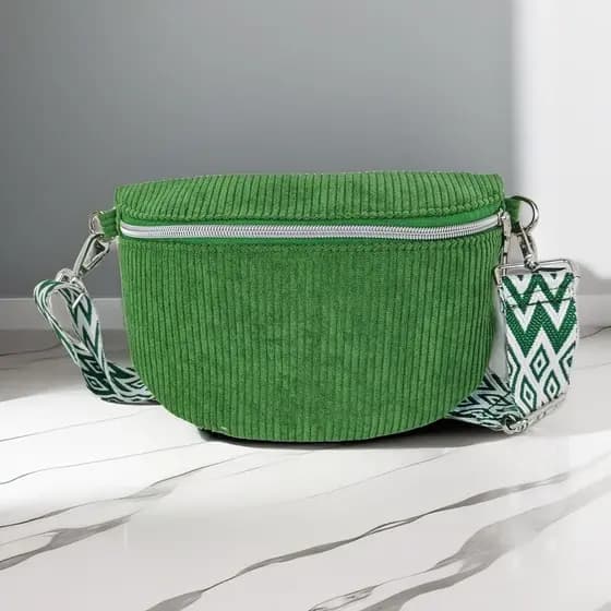 Bolsa de cintura, bolsa de peito, bolsa feminina de grande capacidade, em formato de concha, estilo dumpling