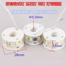 Lustre estilo europeu com lâmpada LED, fonte de luz jade, acessórios de braço de lâmpada sem driver, anel olho de anjo,