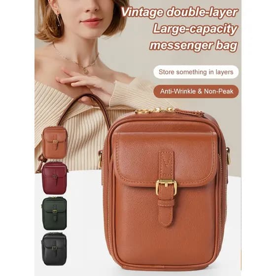 【Design Elegante】[Bolsa Versátil] Bolsa/Feminina/Pequena/Transversal/Retro/Para/Estilo/Casual