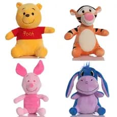 4 Estilo 23cm Disney Anime Cartoon Pooh Bear Tigger Eeyore Piglet Edward Plush Toys Doll Almofada Macia Recheada Para Na