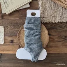 Meia TOPABC De Cano Médio , Polainas Harajuku Com Laço De Malha , Capas De Botas De Cor Sólida Espessadas Femininas