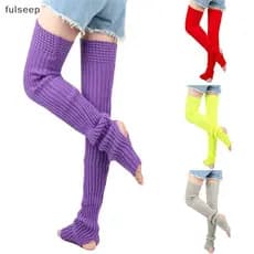 [fulseep] Aquecedores De Pernas Femininos De 80 Cm , Inverno , Menina , Capa De Perna Feminina Para Academia , Fitness ,