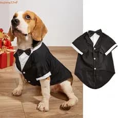 HUIJIANG Smoking Para Cachorro , Gravata Borboleta , Ternos Formais Cães , Camisa Chihuahua , Roupas Cachorros Animais D