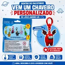 Chaveiro Among Us Jogo Colecionavel Brinquedo Boneco 1 Unidade
