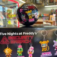Chaveiro Five Nights at Freddy's Security Breach Original Colecionável Rubber Hangers 1 Unidade