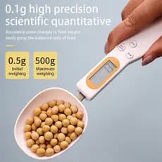 Balança Digital de Cozinha LCD de 500g com Colher Medidora Eletrônica, Precisão de 0,1g/0,01oz, Adequada para Café, Chá,