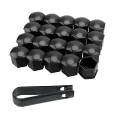 20 peças de capas protetoras anti-ferrugem para porcas de roda de carro, em formato de parafusos de carro.