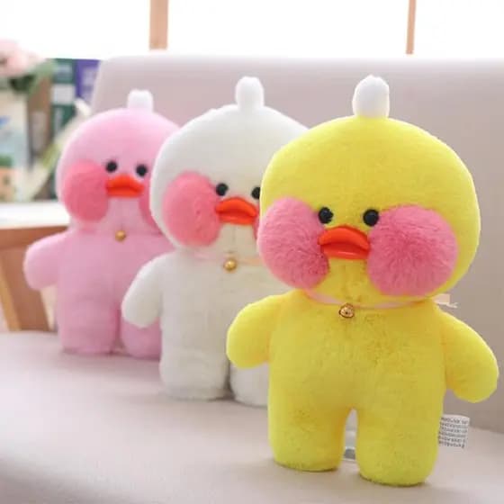Fofo Pato Lala Fanfan Vermelho de Pelúcia, Brinquedo de Feriado e Presente de Aniversário SBI4