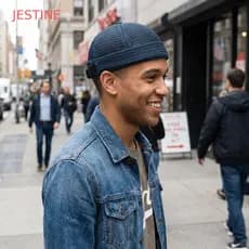 Chapéu Respirável De Malha JESTINE , Casual Ultraleve De Pele De Melão Sem Aba , Gorro Curto Ajustável
