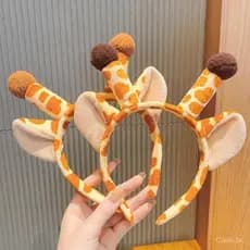 Tiara De Pelúcia De Desenho Animado , Faixas De Cabelo De Animais Engraçados Kawaii , Orelhas De Girafa Estilo Coreano ,