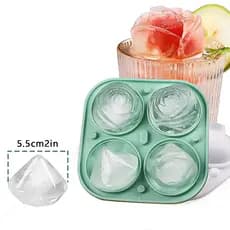 Forma de gelo rosa, forma de gelo, molde de gelo em formato de diamante rosa, forma de gelo combinada, bola de gelo, cai