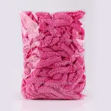100 peças/conjunto de Toucas de Banho Descartáveis Impermeáveis de Plástico Rosa para Spa, Salão, Hotel, Touca para Ting