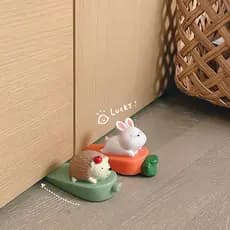 Batente de porta em formato de animal, batente de porta em formato de cunha, design de desenho animado, feito de materia