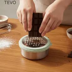 Ralador De Queijo TEVO , Plaina Substituível Com Caixa De Armazenamento , Fatiador Manual Redondo De Vegetais 4 Em 1