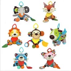 Brinquedo Confortável para Bebês Boneca de Pelúcia Macia com Ponta Multifuncional e Sino para Berço UPZX