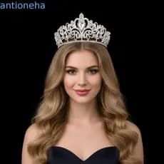 Coroa Barroca ANTIONEHA , De Tiara Rainha Elegante Vintage , Brilhante Ajustável Antiga Da Grécia