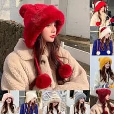 Capuz De Inverno Ao Ar Livre À Prova De Frio Moda Bonito Lã CNY Chapéus