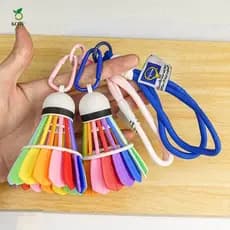 Pingente De Bolsa De Badminton KCOV , Chaveiro Engraçado Em Cor Arco-Íris , Decoração De Mochila Suspensa De Impressão 3