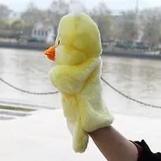 Fantoche De Mão Recheado De Brinquedo De Pelúcia De Pato Amarelo