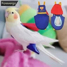 FOREVERGO Super Herói Papagaio Fralda De Vôo Pombinho Médio Grande Pássaro De Estimação I9O1