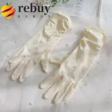 REBUY1 Luvas Femininas De Verão , Respiráveis Antiderrapantes De Proteção Solar Longas De Manga Estendida Anti-UV