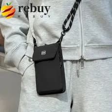 REBUY1 Bolsa Para Celular , Crossbody Leve De Nylon Telefone Com Fecho De Zíper De Armazenamento Vertical