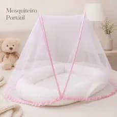 Mosquiteiro Portátil Universal Para Ninho Redutor Bebê Tule Reforçado Com Elástico Fácil de Usar