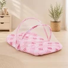 Berço Portátil Bebê Com Mosquiteiro Ninho Redutor Acolchoado 100% Algodão Enxoval