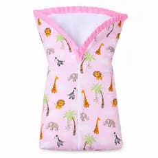 Saco de Dormir para Bebê Menina Tipo Charutinho Estampado com Elástico e Fechamento em Zíper Enxoval