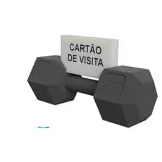 Suporte Porta Cartão de Visita Academia Halter Fitness Expositor Mesa Decorativo Profissional