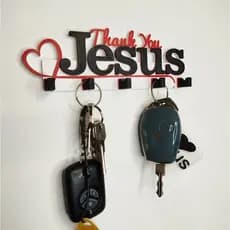 Porta chaves Jesus Thank you - Porta chaves religioso de JESUS.