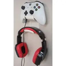 Suporte controle e headset V2 gamer organizador parede suporte fone controle ps4 ps5 xbox setup gamer moderno