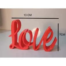 Palavra LOVE Decorativa - Palavra LOVE Decorativa Mesa e Parede Enfeite Romântico Letras Decorativas Plástico Casa Q