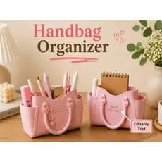Organizador de Bolsa Personalizado com Nome | Porta Maquiagem Canetas Estilo Bolsa Cute Feminino