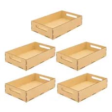 15 Bandejas MDF Lisa 31x20x7 Organização Cozinha Banheiro Limpeza Decoração Penteadeira Maquiagem Temperos