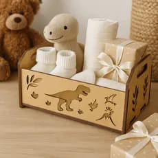 Kit 6 Caixas MDF Dinossauro Organizador Lembrancinha de Aniversário Infantil e Decoração de Quarto