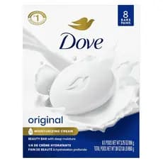 Sabonete Dove Beauty Original, pacote com 8 unidades, suave e hidratante, contém 1/4 de ingredientes hidratantes, 3,75 o