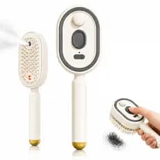 Escova de Massagem com Almofada de Ar e Spray Elétrico, Escova Multifuncional 3 em 1 - Spray de Névoa Fina Nano, Terapia