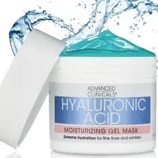 Máscara Facial em Gel de Ácido Hialurônico Advanced Clinicals, Tratamento de Cuidado, Clareadora, Hidratante, Antienvelh