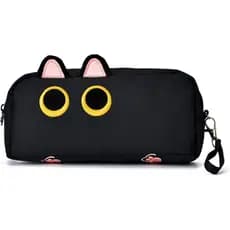 Estojo de Lápis de Grande Capacidade Hongdian, Bolsa de Lápis 3D em Forma de Gato, Organizador de Lápis para Escritório,