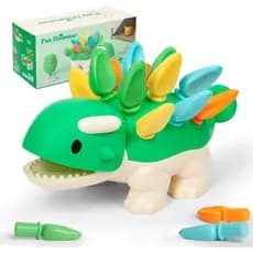 Dinossauro Hirger Fine Motor: Brinquedos Sensoriais para Crianças de 1 a 3 Anos, Brinquedo Educacional Montessori para P