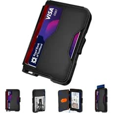Carteira tizmuo para Homens, Carteira Slim para Homens com Clipe para Dinheiro, Porta-Cartões Pop-Up, Carteiras Bifold c