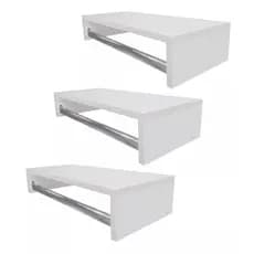 Cabideiro de Parede Arara para Roupas 60 CM Branco Loja Quarto Closet Lavanderia