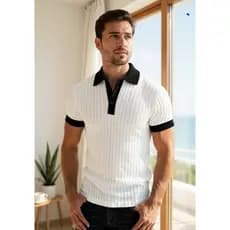 Camisa Polo Masculina Camisa Tricô