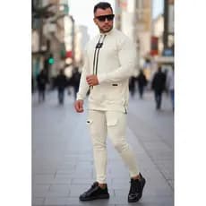 Conjunto Moletinho Masculino Premium 2 Peças Blusa e Calça Jogger Casual Esportivo