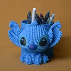 Porta Canetas Stitch Organizador De Mesa Escritório e Estudos
