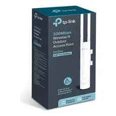Access Point Externo TP-Link Omada EAP110-Outdoor Wireless N 300mbps 2,4GHz PoE Passivo Cor Branco
