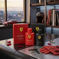 Perfume Ferrari Scuderia Red Eau de Toilette 125ml, Perfume Ferrari Scuderia Black Colônia 125ml, Perfume Masculino