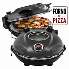 orno de Pizza Elétrico, Forno Elétrico de Bancada Labravia Graf 220, Forno de Pizza Elétrico Xion XI-PIZZAE4 com Pedra1